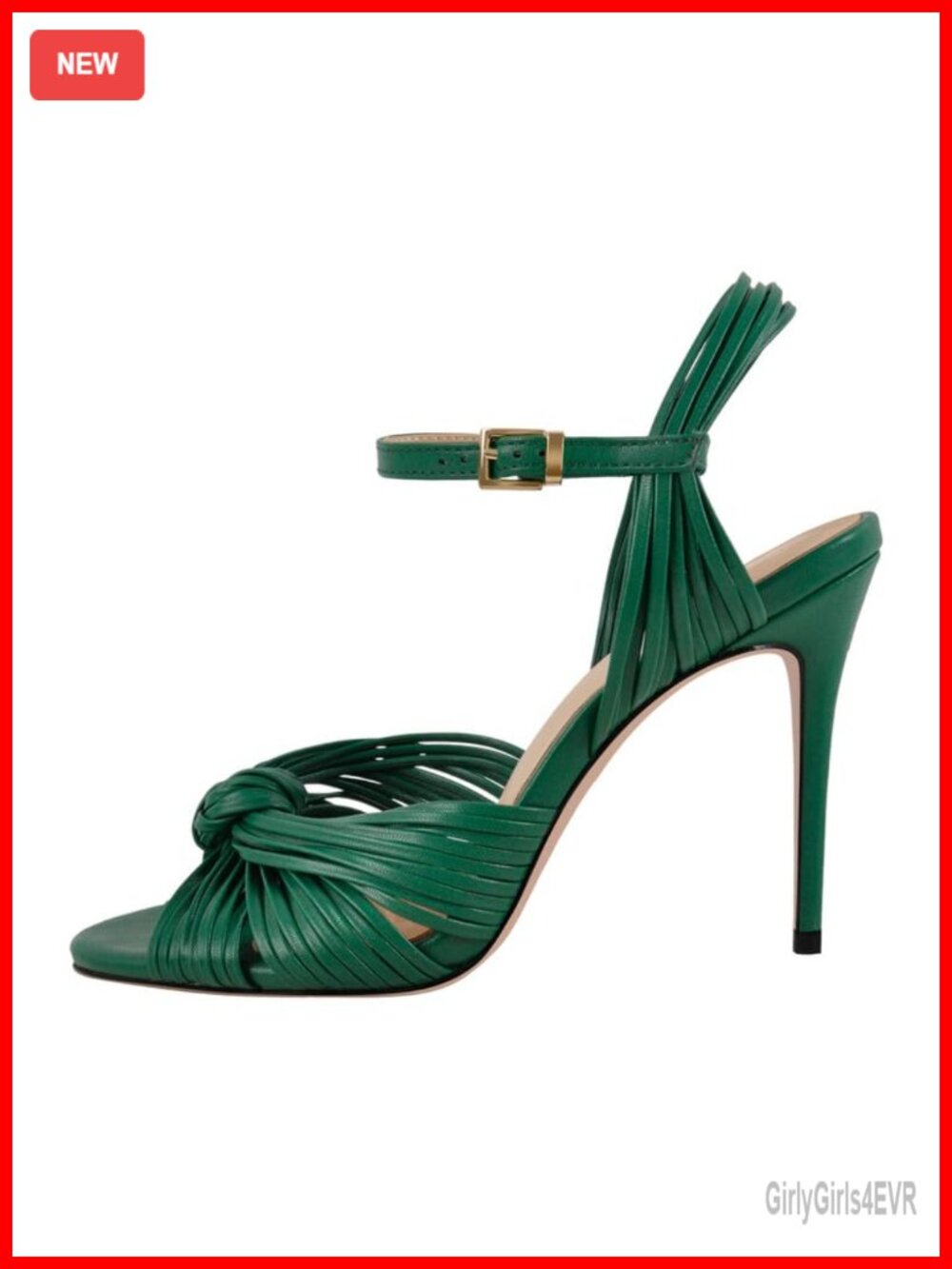 Women's Strappy Stiletto Heel Sandals Braided Knot Ankle Strap